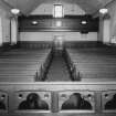 Interior.
View of preaching auditorium from NE showing gallery.