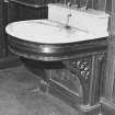 Interior.
View of wash hand basin in cloakroom.