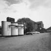 View from NE looking towards mill/still house and turbine house.