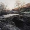 View from SW showing flood damaged bridge.