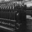 Interior.
NE spinning flats, first floor, detail of machinery.