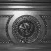 Interior.
Ground floor, dining room, detail of carved panel.