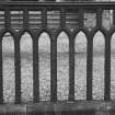 Detail of cast iron railings to S of main house.
