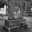 Churchyard, gravestone to Isabella Rennie Gray, detail