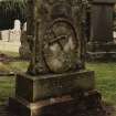 Churchyard, gravestone to Isabella Rennie Gray, detail