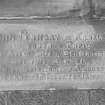 Detail of commemorative plaque with inscription "John Ramsay of Kildalton. In Youth a Pupil. In After Life a Benefactor of This School.[...]"