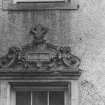 Argyll's Lodging. Detail of window pediment.