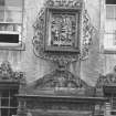 Argyll's Lodging. E range. View of heraldic panel, Viscount Stirling.