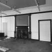 Interior. Tolbooth View of first floor North room from Northh West showing paneling and original fireplace