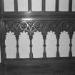 Interior.
Detail of woodwork in hall.
