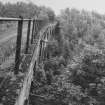 Byreburn Viaduct. View of NE elevation from parapet at SE end.