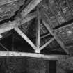 Interior.
Detail of hay loft roof truss.
