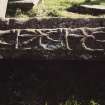 View of recumbent graveslabs.