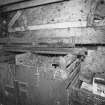 Interior.
View of byre showing detail of roof truss.