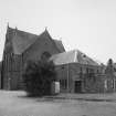 View from N showing church and halls.