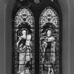 Interior.
Detail of stained glass windows depicting Moses and David c.1900.