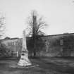 View from SW from Dock Park with monument in foreground.