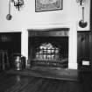 Interior.
Ground floor, barrel vaulted chamber, view of fireplace.