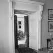 Interior. Ground floor. Entrance Hall. Dining room doors. Detail. open