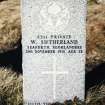 Photograph of Berriedale Churchyard, Commonwealth War Grave PTE W. Sutherland