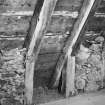 Detail of collar rafter roof over stair.