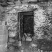 Ground floor, doorway to base ot tower, view from west