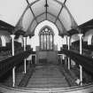 Interior.
View of preaching auditorium from NW.