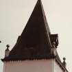 Detail of steeple from NW.