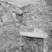 Interior.
Ground floor, scullery, detail of upper wall.
