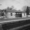 View from S of N-bound platform shelter and waiting room