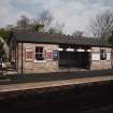 View from S of N-bound platform shelter and waiting room