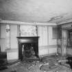 Ground floor interior, South West apartment. general view from East, prior to restoration