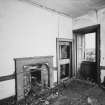 First floor interior, North West apartment, general view prior to restoration