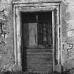 Detail of South central doorway in principal elevation, prior to restoration