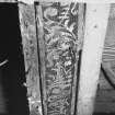 Interior, detail of painted beam