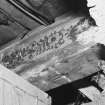 Interior, detail of painted beam