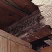 Interior, detail of painted beam