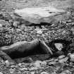 Excavation, view of cist and capstone