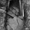 View of excavated cist.