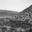 View of basal platform on W side of cairn.