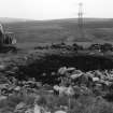 Kingside Hill: possible enclosed cremation cemetery
Field clearance piled on NT66NW 13 and the process of removing it.
