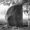 Skip Knowe, standing stone. View from N.