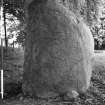 Skip Knowe, standing stone. View from E.