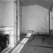 Donibristle airfield, view of interor of South room showing fireplace and evidence of former partition walling.