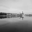 Distant general view of paper mill from S