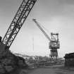 Inverkeithing Bay, Thomas Ward and Sons Shipbreaking Yard, Number 1 and 2 Jetties
Jetties Nos. 1 and 2: view from S of Sothert and Pitt 6-ton 'self-generating' crane, re-assembled in 1945 from kit-form after purchase from the Ministry of Defence