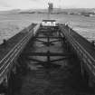 Kincardine on Forth Bridge. Detail of North West centre pier an dsemaphore signal tower