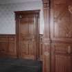 First floor, drawing room, door, dado and room partition, wood panelling, detail
