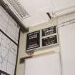 Upper level, main operations room, well, alert state indicator board overhead, detail