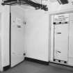 Entrance passageway, air-lock and decontamination centre, interior view of doors